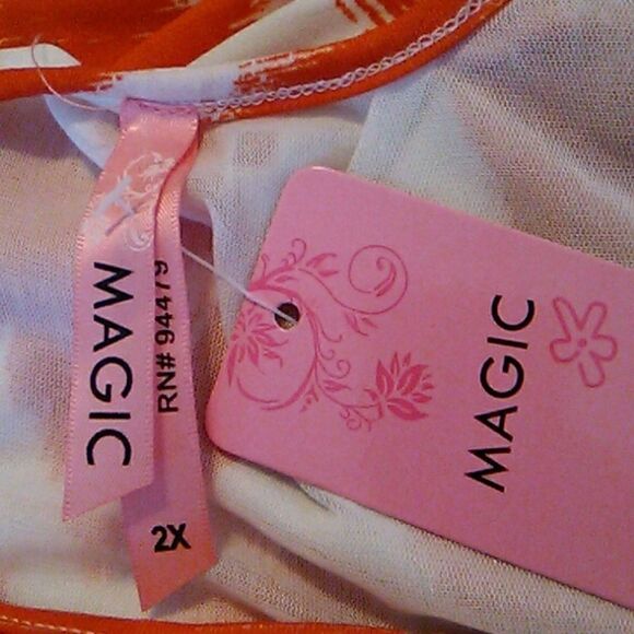 Magic Orange and White Maxi Dress - Picture 7 of 9